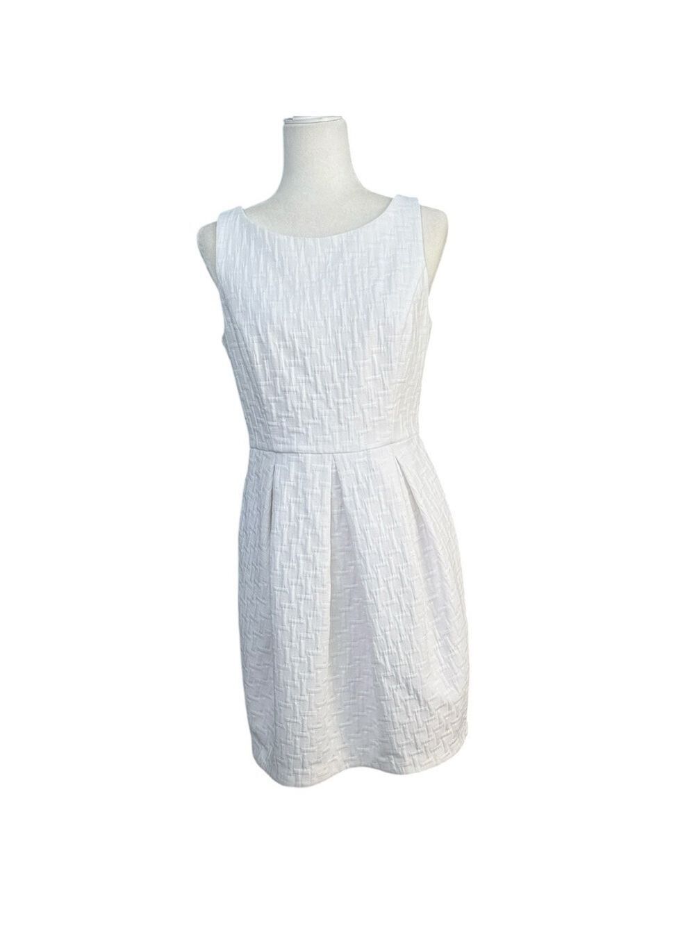 White House Black Market Geo Textural Tulip Skirt Dress Size 8